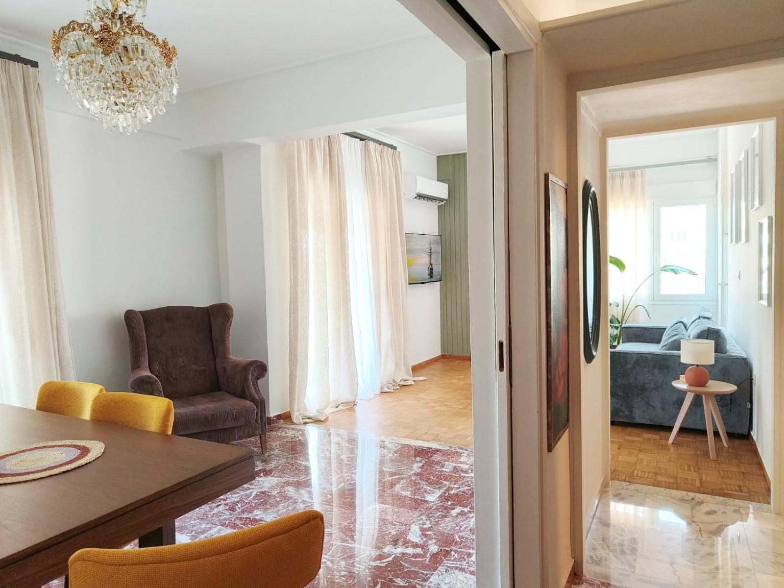 アテネStylish Artistic Flat With View, Three Min To Metroアパートメント エクステリア 写真